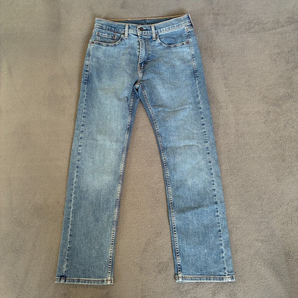 Levi's 506 Medium Wash Blue Straight Fit Mid Rise Waist Jeans Men's Size 30x30